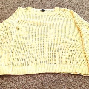Talbot's size L pale yellow open weave sweater